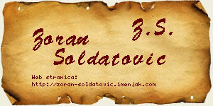 Zoran Soldatović vizit kartica